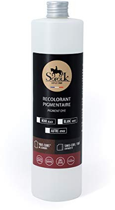 Sofolk - Pintura Cuero/Polipiel - Recoloración para cuero dañado, rayado, arañado, descolorido - Volante de coche, asiento de coche, sofá, zapatos - 500ml - 01-BLACK