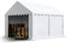 Tendone deposito 3x4 m PVC 800 N impermeabile tenda capannone con telaio al suolo bianco