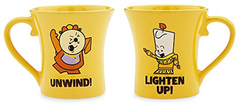 Disney Cogsworth and Lumiere - Juego de tazas, diseño de la Bella y la Bestia