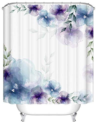 Boyouth Rideau de Douche en Polyester imperméable avec 12 Crochets, 180 x 180 cm, Multicolore