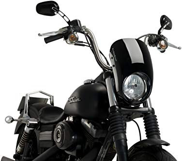 Customaccess Tête de Fourche Modèle Free Spirit Noir Customacces für Harley Davidson Dyna Street Bob 07'-17' AZ1105N