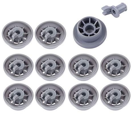 Dishwasher Wheels 165314 SUNSHINETEK 11 Pieces Dishwasher Lower Rack Wheel Clips for Bosch Neff Siemens Dishwasher Replacement