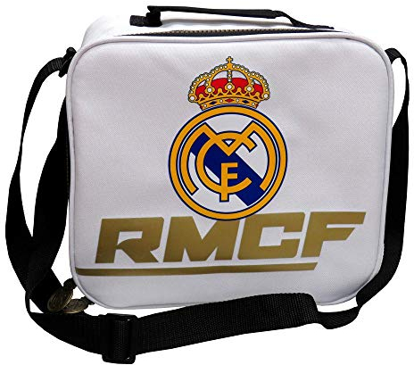 CYPBRANDS Merienda Real Madrid Bolsas Fiambreras bento-Porta Alimentos Artículos para el hogar Unisex Adulto, Blanco, única