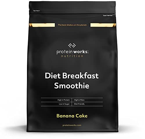 Protein Works - Ultimate Diet Breakfast Shake , Low Calorie Breakfast Shake , High Protein , Low Sugar Breakfast , 36 Servings , Banana Cake , 2kg