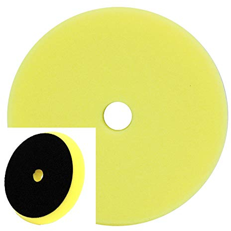 Dino KRAFTPAKET 125mm Polierpad medium | Polierschwamm mittelhart mit Klett im Kegel-Design 125/150 | Ø 125mm, Höhe 30mm