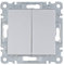 Interruptor doble serie lumina (WL0042) color plata