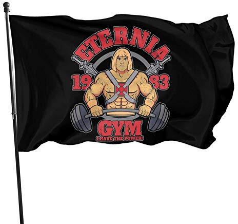 Hdadwy Eternia Gym Außenflaggen Hausgartenflaggen Dekorative Flaggen 3x5 Ft Schwarz