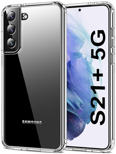 HOOMIL Cover per Samsung Galaxy S21+ 5G / S21 Plus 5G 6,7 Pollici, Custodia Anti-Ingiallimento, Antiurto e Anti-Graffi, Retro Rigida Trasparente - Crystal Clear