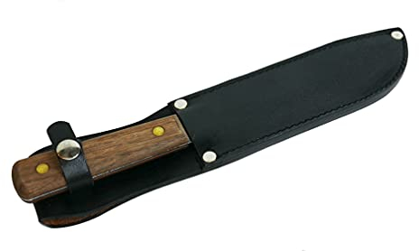 7” Knife Sheath - Made to Fit 7-Inch Old Hickory Butcher Knives OKC – Leather with Belt Loop in Color Black (7 Inch)