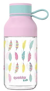 Quokka KIDS ICE FEATHERS | BOTTIGLIA REALIZZATA IN ECOZEN CON GANCIO IN ACCIAIO INOX 430 ML