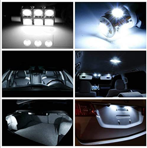 Kit Led Luci Interni Conversione Compatibile con Fiat 500X Auto Illuminazione Plafoniera Tettuccio Portaoggetti Cruscotto Bagagliaio Targa Alette Parasole 6000K Bianco ghiaccio (Fiat 500X)