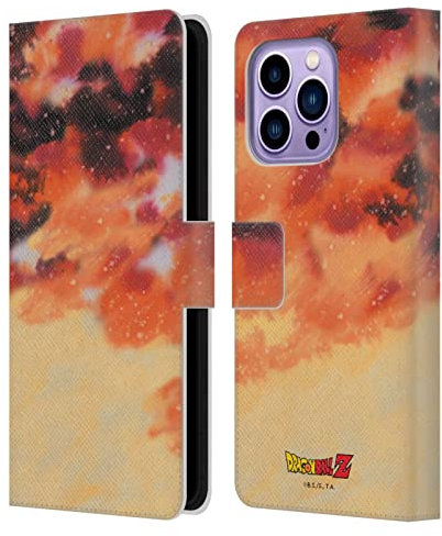 Head Case Designs Officially Licensed Dragon Ball Z Great Ape Vegeta Saiyan Arc Characters Leather Wallet Case Compatible With Apple iPhone 14 Pro Max