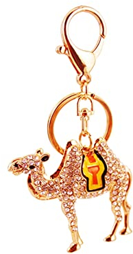 ARFUKA Schlüsselanhänger Auto Schlüsselanhänger Strass Kamel Anhänger Schlüsselring Schlüsselbung Taschenanhänger Keychain Geschenk für Männer und Frauen