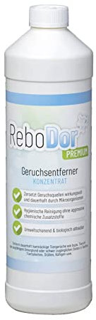 ReboDor Premium 1000 ml Konzentrat: Organischer Geruchsneutralisierer, Mikrobiell & Chemiefrei, Lang anhaltende Wirkung gegen Tiergerüche, Flexible Anwendung