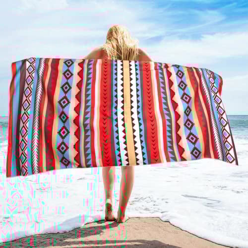 LUROON Strandtuch 180 x 90cm Extra Große Handtuch Strand Badetuch Frottee Leichtes Camping Reisetuch Super Weiches Sport
