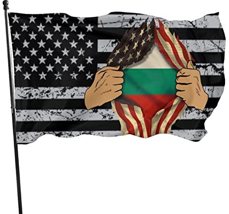 Flag Bandera De Bulgaria Sangre Dentro De Mí Bandera Balcón Personalizada Banderines Pancarta Resistentes A Rayos Uva Banners Para Piratas Fiestas Exterior 90X150Cm