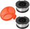 Lot de 2 bobines de Fil de Rechange pour Tondeuse à Gazon pour Black & Decker GL280 STC1840 BST2018