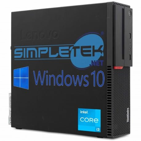 Lenovo Ordenador de sobremesa Thinkcentre M800 SFF Core I3 3.7 GHz Windows 10 PRO | RAM 8 GB DDR4 SSD 240 GB Serial RS232 DisplayPort (reacondicionado)