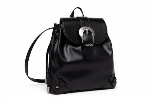 Replay Damen Rucksack aus Kunstleder, Black 098 (Schwarz), Onesize