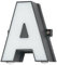 Jandei – Buchstaben mit LED-Lichtern, Wandleuchten mit 3000 K Warmem Lichtton, IP54 für Innen- und Außendekoration, aus Schwarzem Aluminium. Maße: 13 cm x 5,5 cm (A)