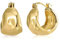 Gold Ohrringe Breit Creolen für Damen, Kleine Hypoallergene Sterling Silber Gehämmerte Klobige Dicke Huggie Ohrringe Leichte Große für den Alltag
