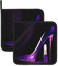 Sottovaso elegante viola con tacco alto quadrato isolato (set di due) forno a microonde forno pentola Mat per piatti da cucina, ecc.