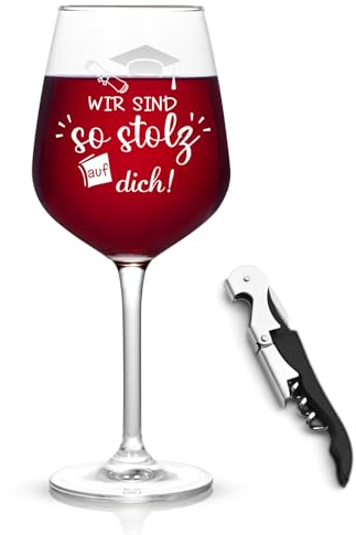 Joymaking Weinglas Pernasoliert - Wir Sind So Stolz Auf Dich, Abitur 2025, Bachelor, Abschluss, Bestandene Prüfung, Master Abschluss, Matura Geschenk 16oz