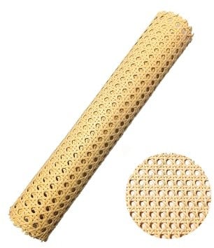 1 Roll Rattan,6.6ft x 13.8inch PE Cane Webbing Roll,Anti-Mildew Woven Open Mesh Rattan Roll,for Caning Projects Star Anise Wide Rattan Sheet for DIY Crafts,Furniture, Cabinet, Ceiling, Chair