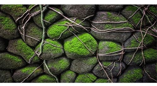 MIRRORANG 91x50cm Moossteine Terrarium Aquarium Hintergrund Baum Wurzel Felsen Aquarium Hintergrund Bartagame Vivarium Hintergrund Vinyl