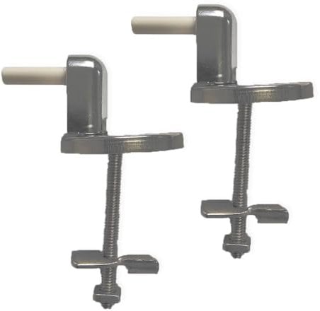 Cerniere regolabili con tassello in plastica fissaggio dall'alto acciaio inox per copriwater termoindurente by HYDRO HOME Cromo Lucido