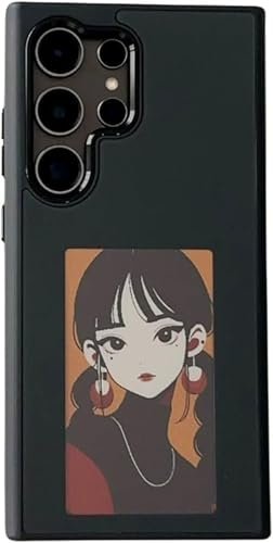 BLOSSOMLIFE NFC E Ink Case für Samsung S23 S24 Ultra Hülle mit Smart Display Long Lasting Imaging Display (S23 Ultra) Schwarz