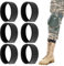 RAFIYU 3 Paires Serre Pantalon Velo, Clips de Vélo Hautement Élastiques pour Pantalons, Bottes, Chemises, Sangle Cheville pour Randonnée, Cyclisme, Pêche, Vêtements Militaires