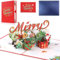 KIKISML 3D Pop Up Weihnachtskarten mit Umschlag Set, 3D Karte Weihnachten, Weihnachtskarte Klappkarten, Weihnachten Postkarten für Kinder, Weihnachten Geschenk