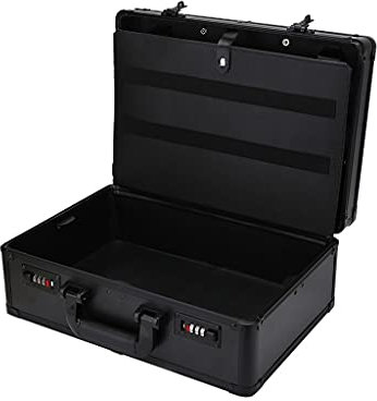 Snowflyk Aktentasche, tragbar, für Friseure, Stylisten, Reise-Metallbox, Friseur-Werkzeugkasten, Aufbewahrungstasche mit Schloss, L (B)