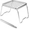 FANWINKJ Grille de Camping Pliable, Grille Pliante, Filet de barbecue d'extérieur stable pour une utilisation flexible, Taille idéale pour la cuisine et le barbecue, Acier, 16 x 17 cm