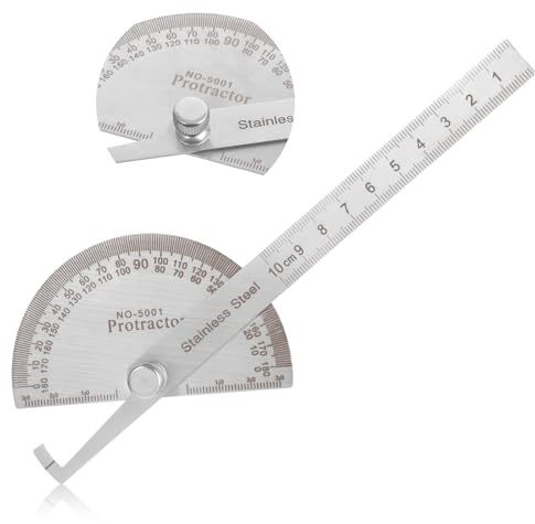 EupHHonycs Angle Ruler Finder 0-180 Degrees Stainless Steel Angle Protractor 10cm Woodworking Ruler Adjustable Angle Protractor Angle Finder Ruler Craftsman Angle Measure Tool Angle Measure Tool
