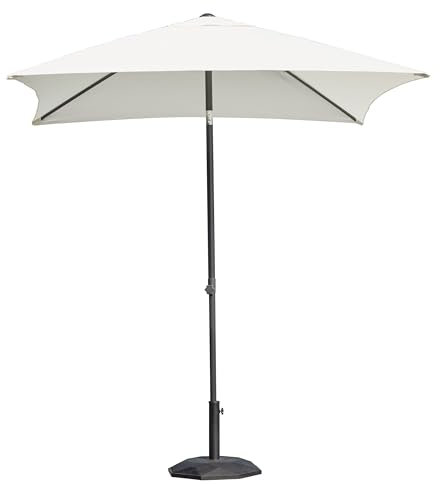 Gruppo Maruccia - Sombrilla de jardín cuadrada – Palo central de aluminio, tela impermeable – Orientable, con articulación – 2 x 2 metros