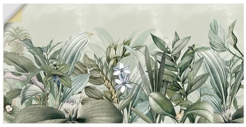 ARTland Wanddeko Wandtattoo selbstklebende Vinylfolie 60x30 cm Shabby Chic Vintage Retro Deko Blumen Natur Garten Dschungel U5KM