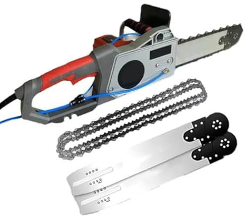 Tronçonneuse électrique pour béton, tronçonneuse électrique portative pour mur, tronçonneuse diamantée avec alimentation en eau et suppression de la poussière, adaptée au granit, au béton armé,35cm