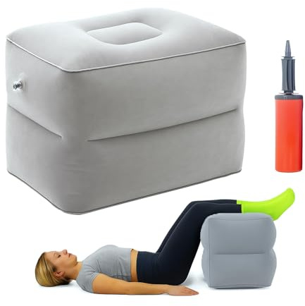 MeYuxg Cubo per disco intervertebrale, cubo di stoccaggio a gradini, in schiuma, grande, cuscino gonfiabile con pompa, 40 x 30 x 32 cm