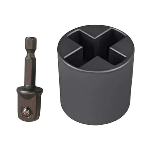 Universal Jack Socket Adapter for Hand Drill, Heavy-Duty Socket Converter for Scissor Car Jack, with a 1/2 in Socket Adapter Bit, ust-Resistant Steel, Easy Tire Change Tool