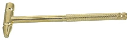 NUOBESTY Multifunktioneller Kupferhammer Hammergriffe Mini-Multifunktionshammer Hammer mit Schraubendrehern im Inneren kleiner Hammer Mehrzweckhammer Bastelhammer Zinklegierung Golden