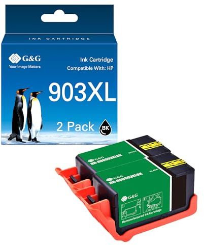 G&G Patronen Ersatz für HP 903 Druckerpatronen XL 903XL für HP Officejet 6950 Pro 6970 6960 (2 Schwarz)