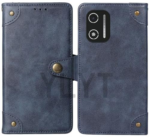 HsinchuTien Magnetic Clasp Blue Flip Leather Retro Cover With Stand Wallet Case With Card Slots For Xgody Android Phone X32 2025 5.5 inch