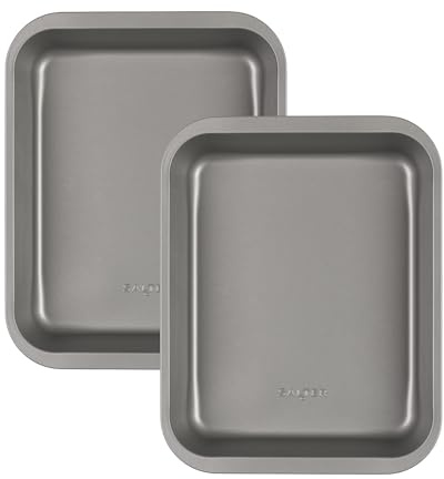 Salter Essentials 36cm Set of 2 Roasting Trays – Non-Stick Carbon Steel Rectangular Roasting Pans, Durable & Lightweight Oven Trays, PFOA-Free, Dishwasher Safe & Easy to Clean