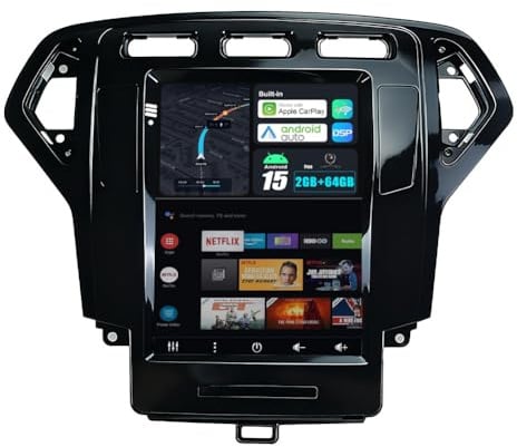 [2G+64G] BXLIYER 9.7 Zoll Autoradio für Ford Mondeo MK4 (2007-2010) GPS Navi - Wireless CarPlay Android Auto - Rückfahrkamera - Android 15 2 Din - DSP DAB Lenkradsteuerung 4G Bluetooth Daul-Band WiFi