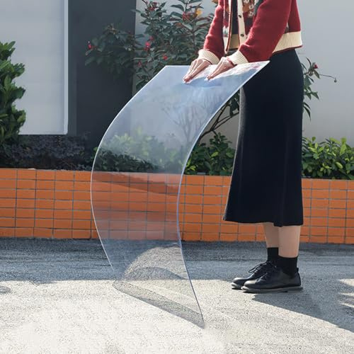 LRYELWA Lastra in Policarbonato Pannello Trasparente Impermeabile Resistente UV Pannelli da Tetto in Plastica,Protetto da Pellicola su 2 lati,per Coperture,Serre,Gazebo,Tettoie (1m x 1.5m)