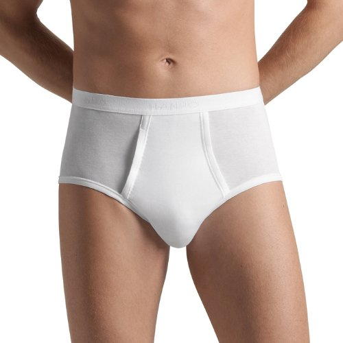 HANRO Men's Cotton Pure Full Brief 73630, White, Medium