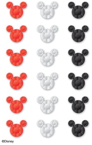 Disney Mickey Gem Stickers, Multi Color Heads