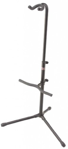 Stagg SG-A100 P BK Gitarrenständer mit klappbarem Kopf und Bein-Stativ, Schwarz